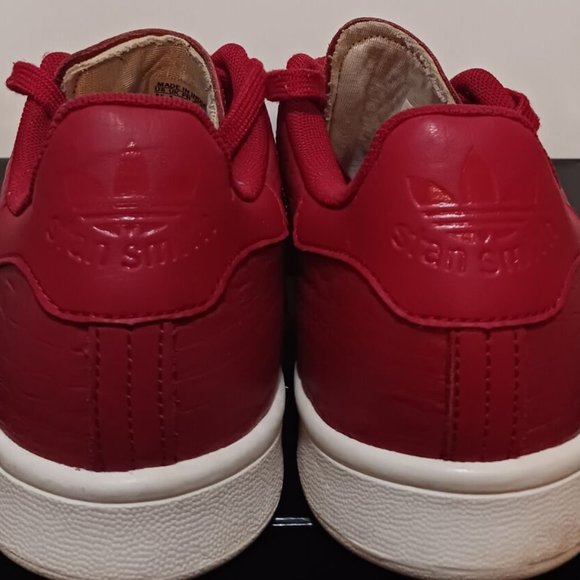 Adidas (Stan Smith)-(Red/White)-(Size 9.5)-(Pre-owned)-(Decent Condition)-$30.00 - Picture 4 of 5